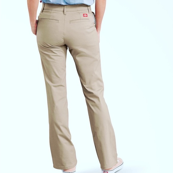 Dickies khaki Women’s Jr’s slacks uniform pants - Picture 2 of 2